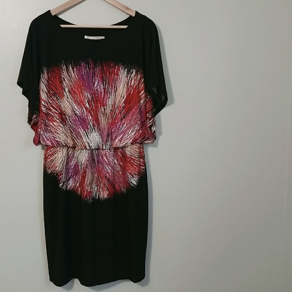 Maggy London Mid-Length Dress w/ Flutter Sleeves
